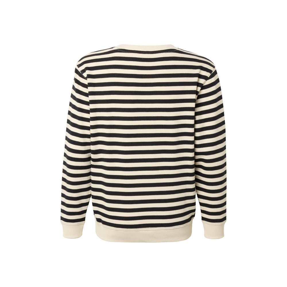 Urban Classics - Striped Crewneck Sweatshirt Kinder - Creme/Schwarz